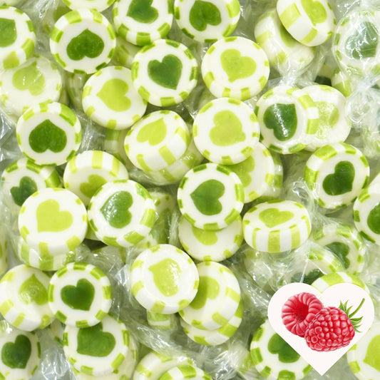 0,5kg Herzbonbons grün-hellgrün-weiss - Bonbons Ostern Hochzeit Taufe Kindergeburtstag Geburtstag