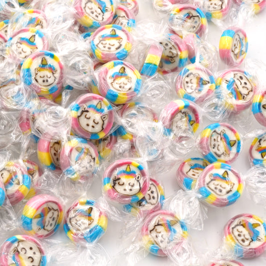 0,5kg Einhorn Bonbons gelb-rosa-hellblau