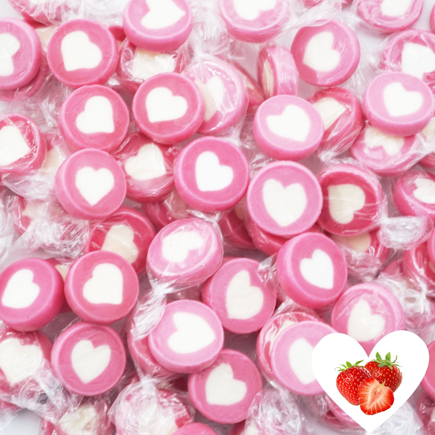 0,5kg Herzbonbons rosa-weiss
