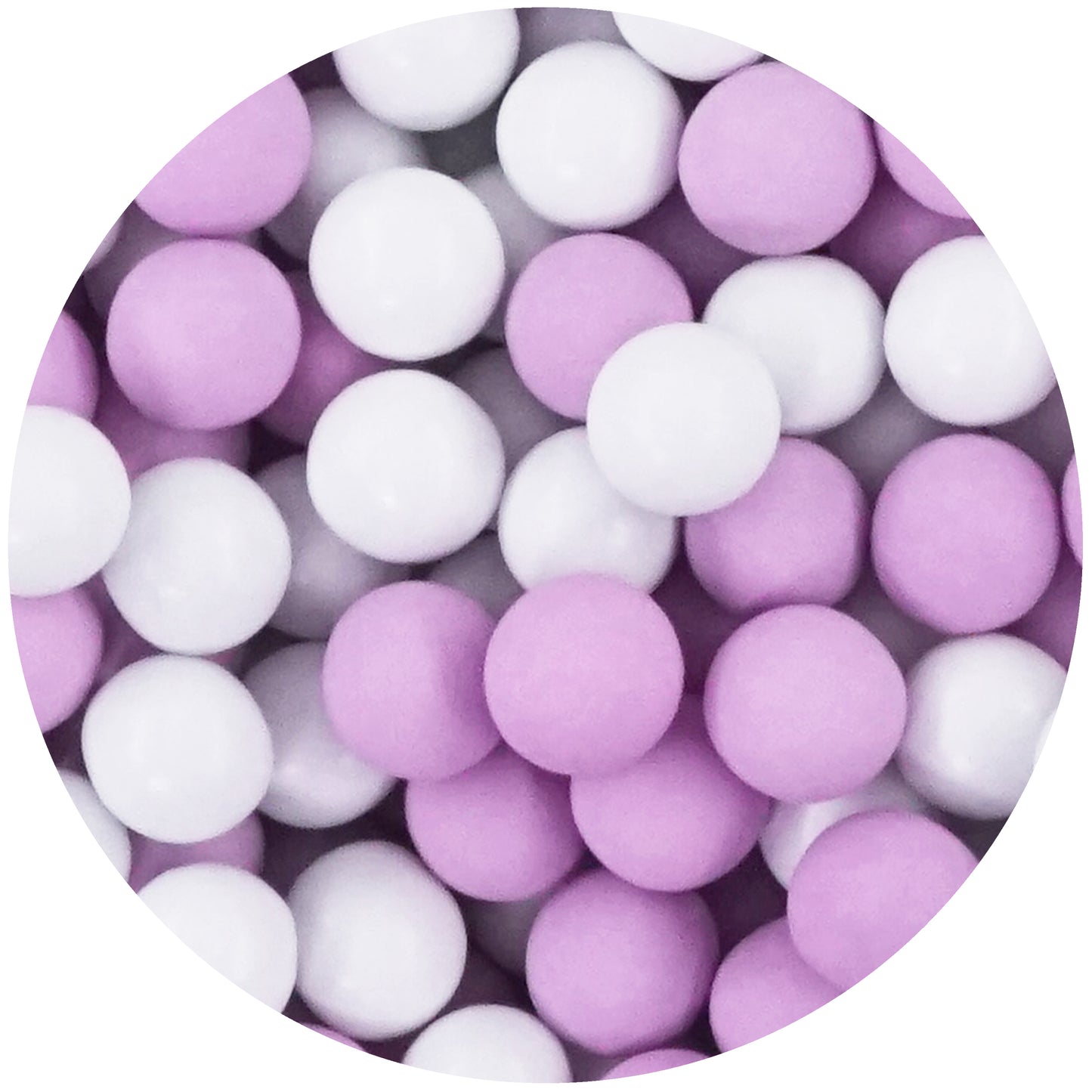 1kg Schokokugeln Mix small weiss-flieder glanz