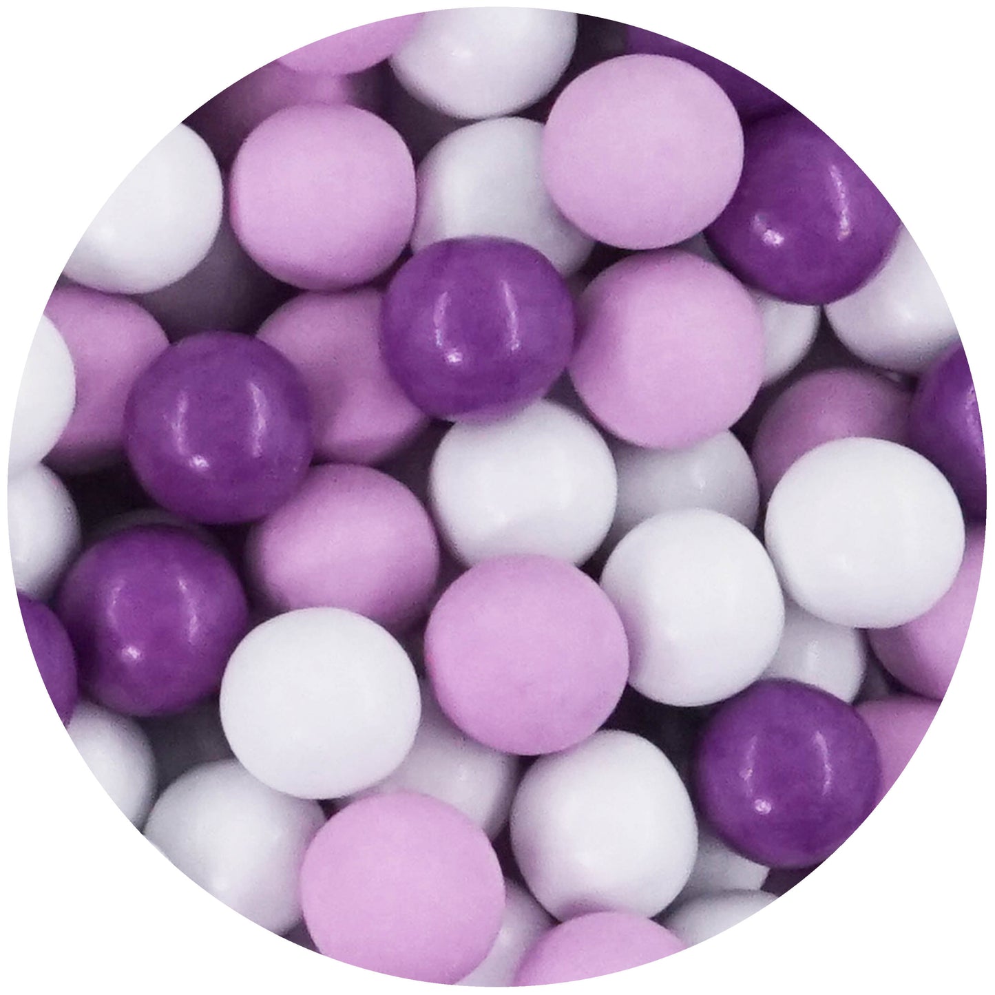 1kg Schokokugeln Mix small weiss-flieder-lila glanz