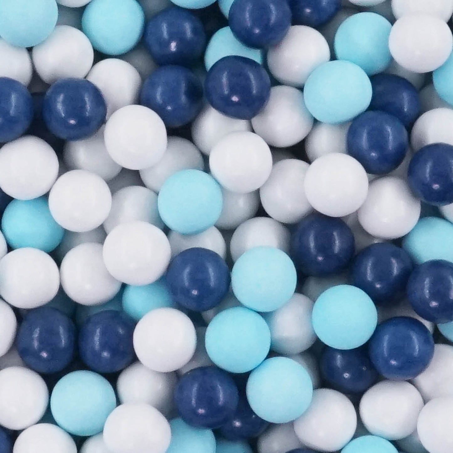 1kg Schokokugeln Mix small weiss-hellblau-dunkelblau glanz