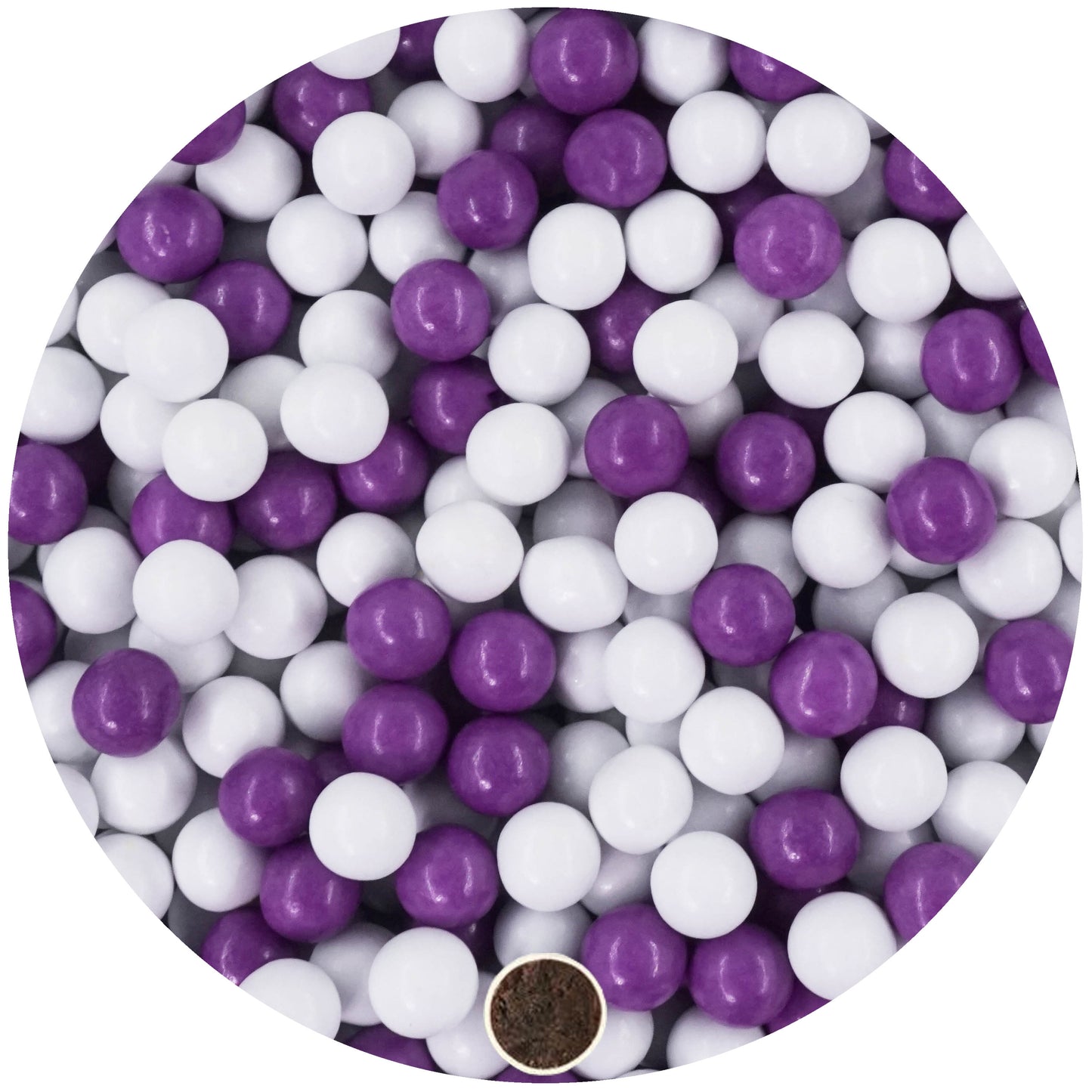 1kg Schokokugeln Mix small weiss-lila glanz