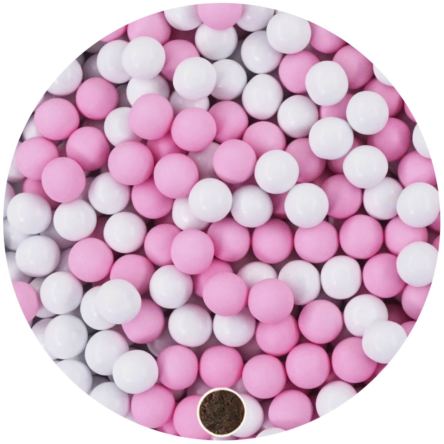 1kg Schokokugeln Mix small weiss-rosa glanz