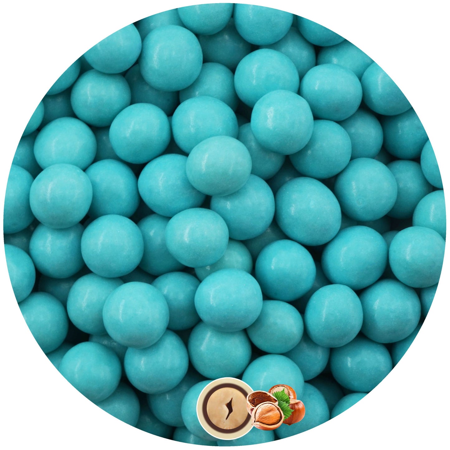 0,35kg Schokobälle hellblau glanz