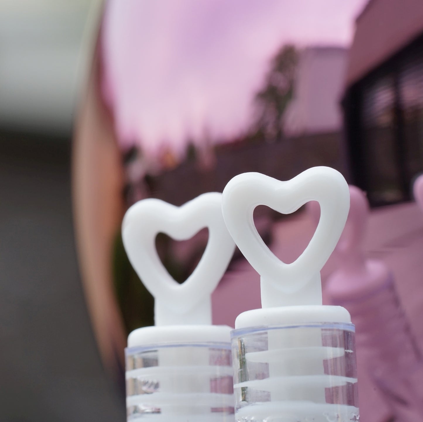 48x Seifenblasen Hochzeit Herzgläschen Box weiss