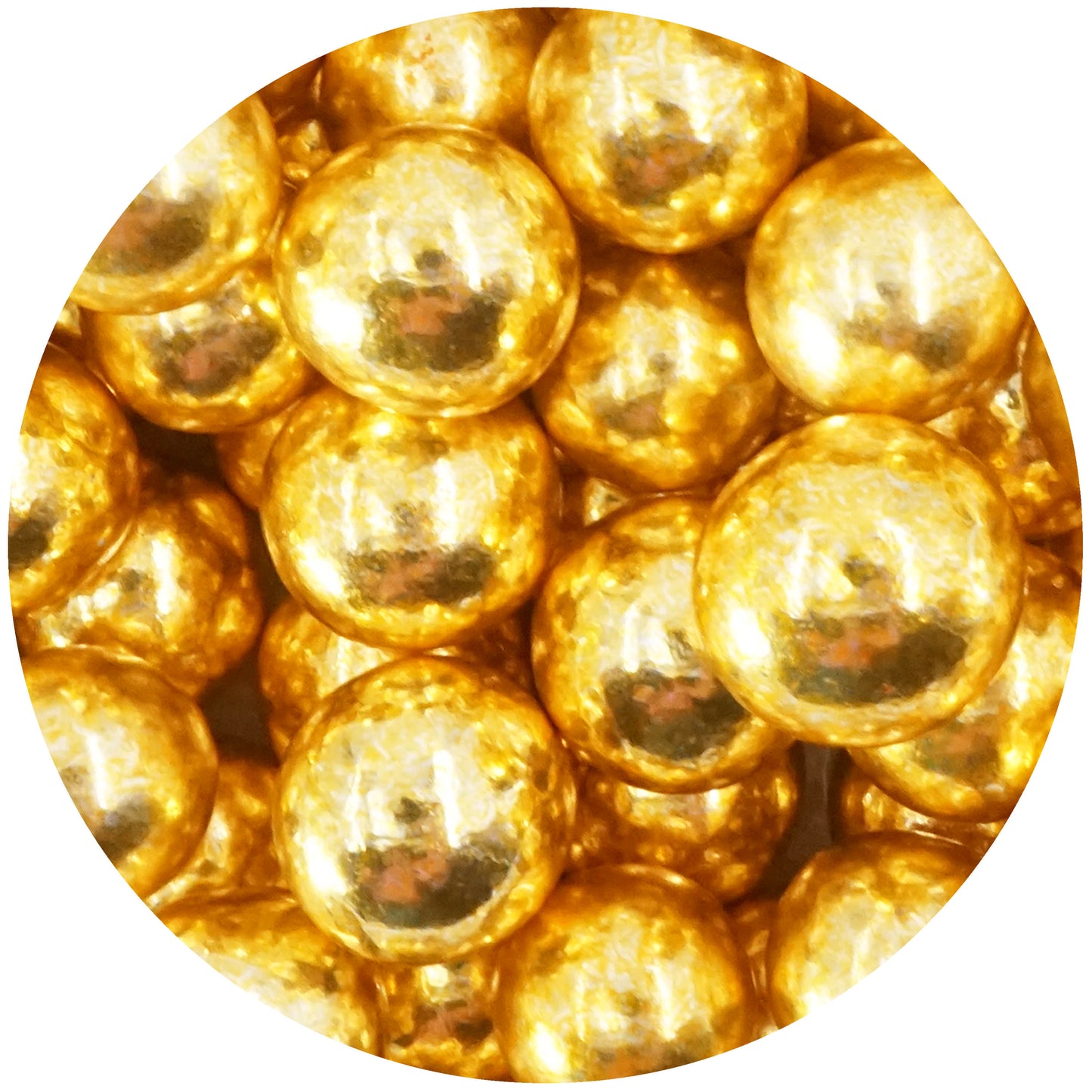 0,35kg Crispy Schokoperlen large gold glanz