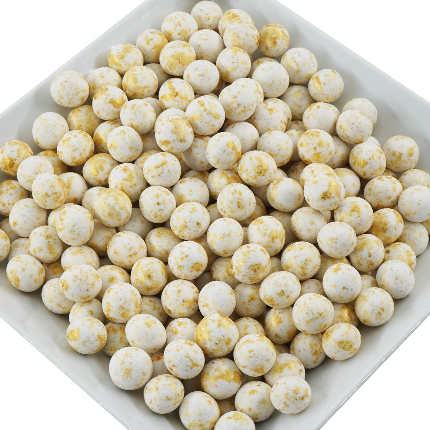 0,7kg Crispy Schokoperlen Mix large weiss-gold splashed