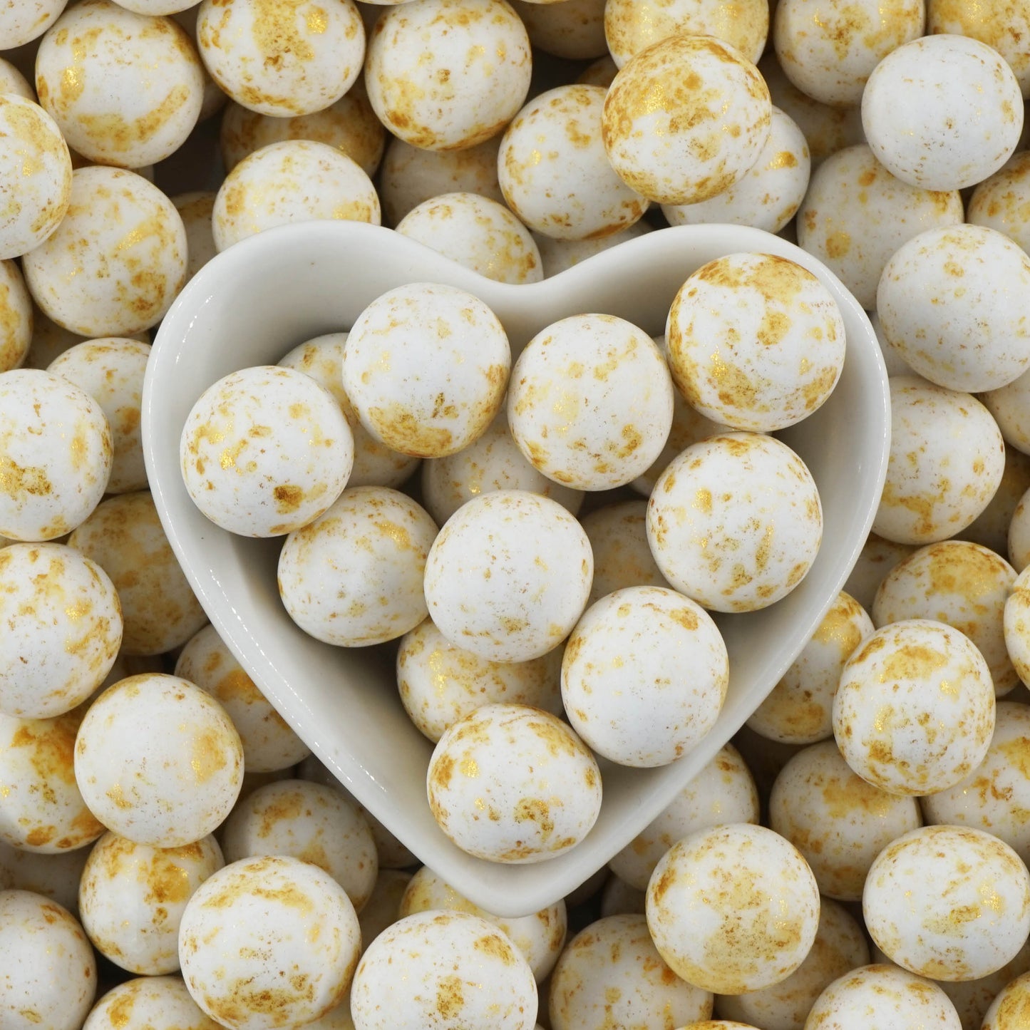 0,7kg Crispy Schokoperlen Mix large weiss-gold splashed