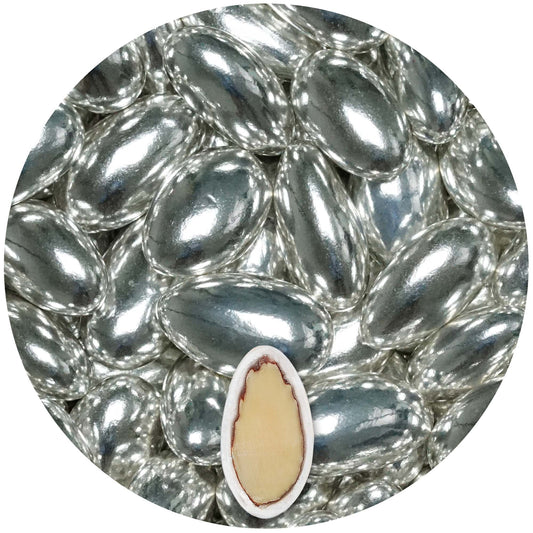 0,5kg Hochzeitsmandeln Nobile silber metallic glanz