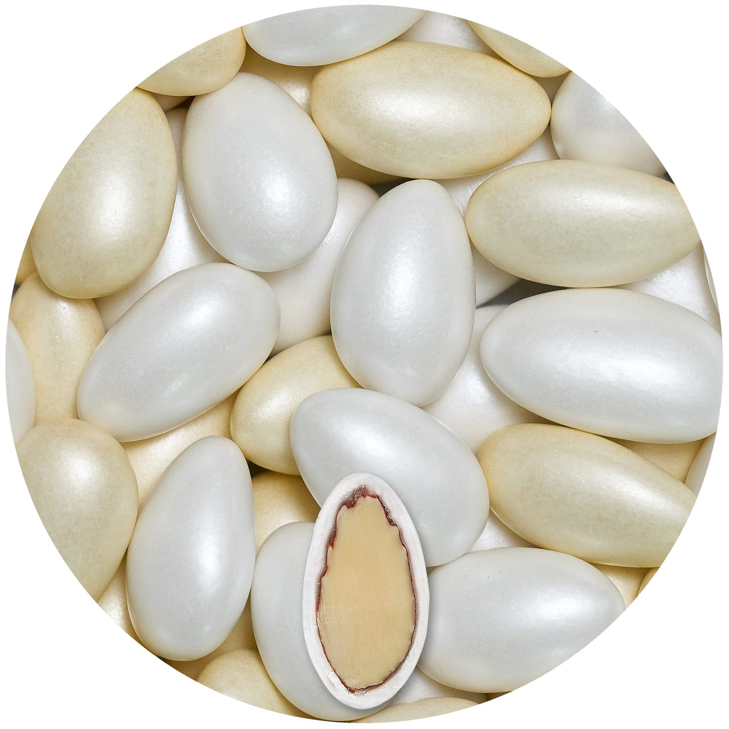 1kg Hochzeitsmandeln Conchiglia Mix weiss-creme pearl