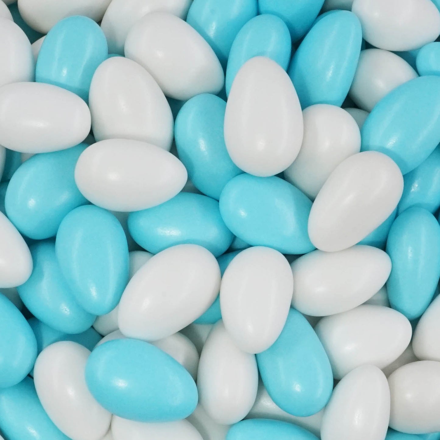 1kg Hochzeitsmandeln Conchiglia Mix weiss-hellblau pearl