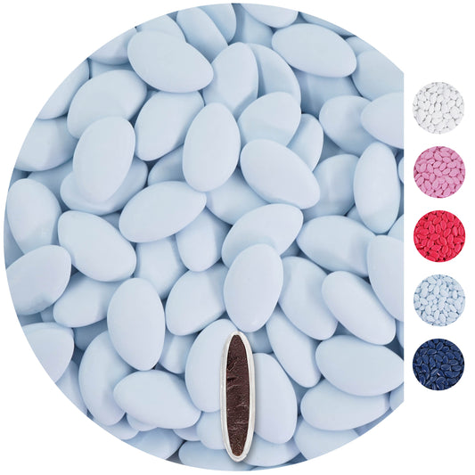 0,5kg Schokodragees hellblau matt