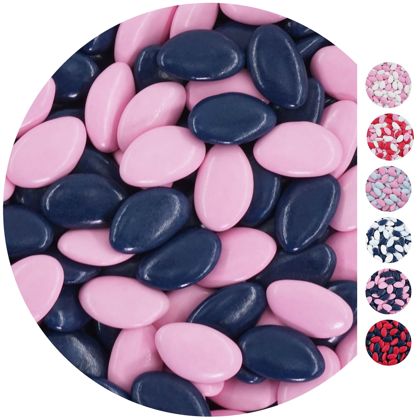 1kg Schokodragees Mix rosa-dunkelblau