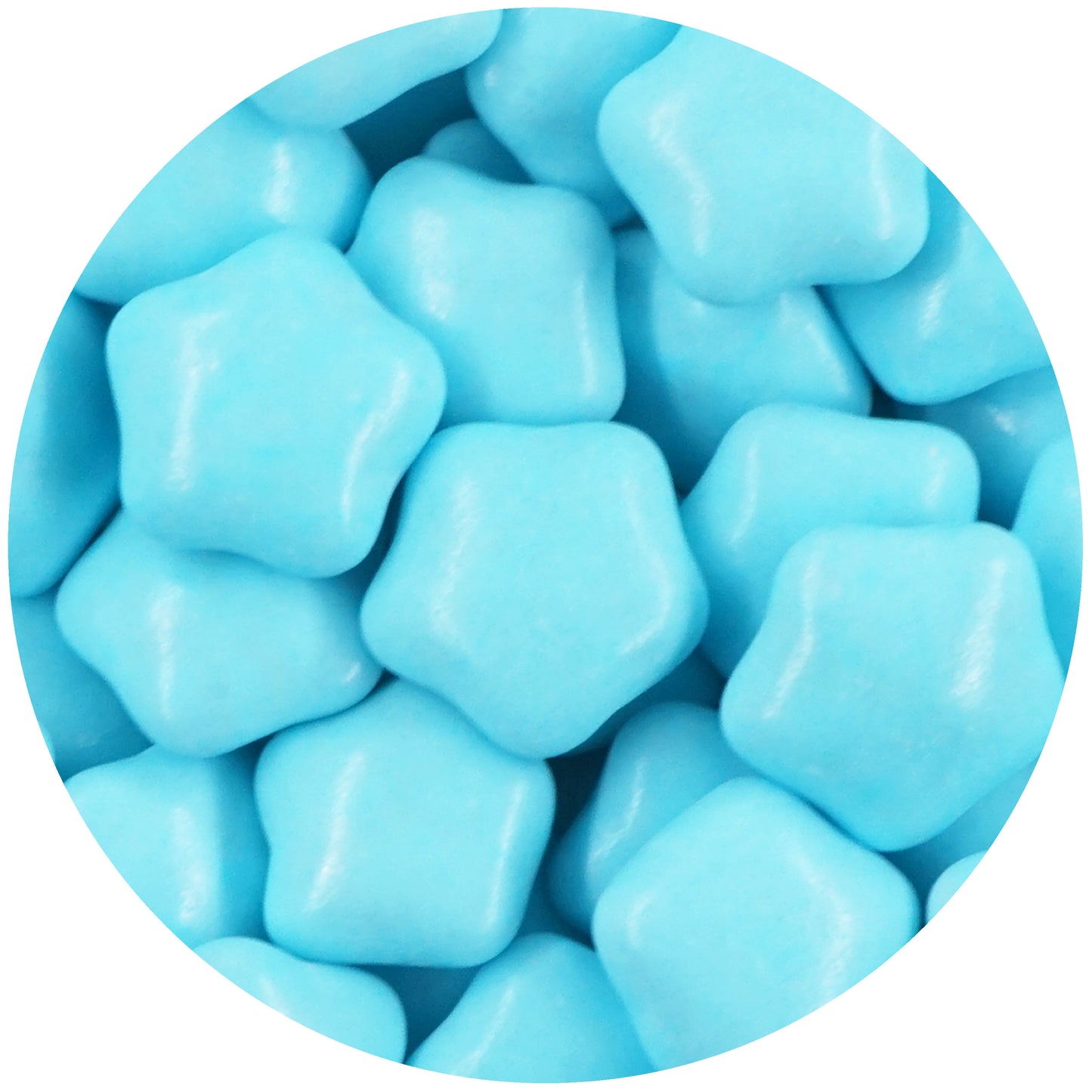 0,5kg Schokolinsen Sterne Schokosterne hellblau glanz