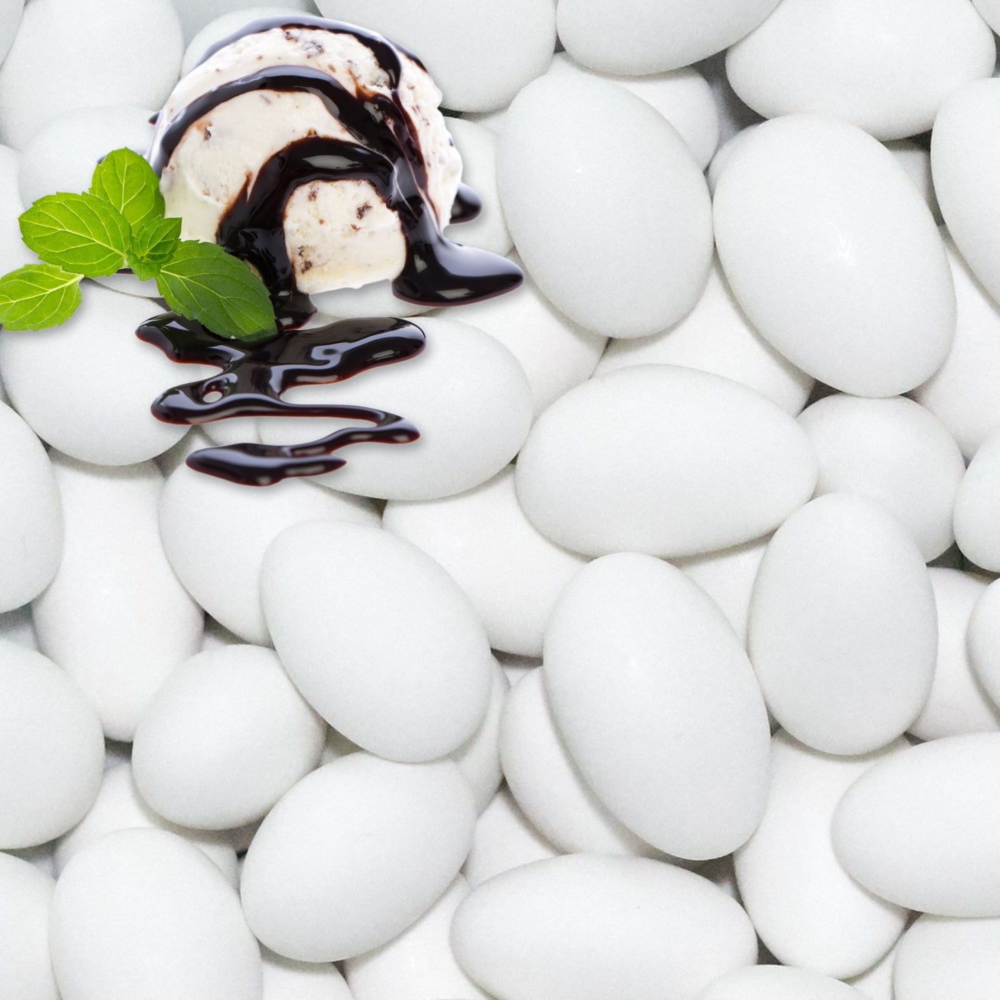 1kg Schokomandeln Stracciatella weiss matt