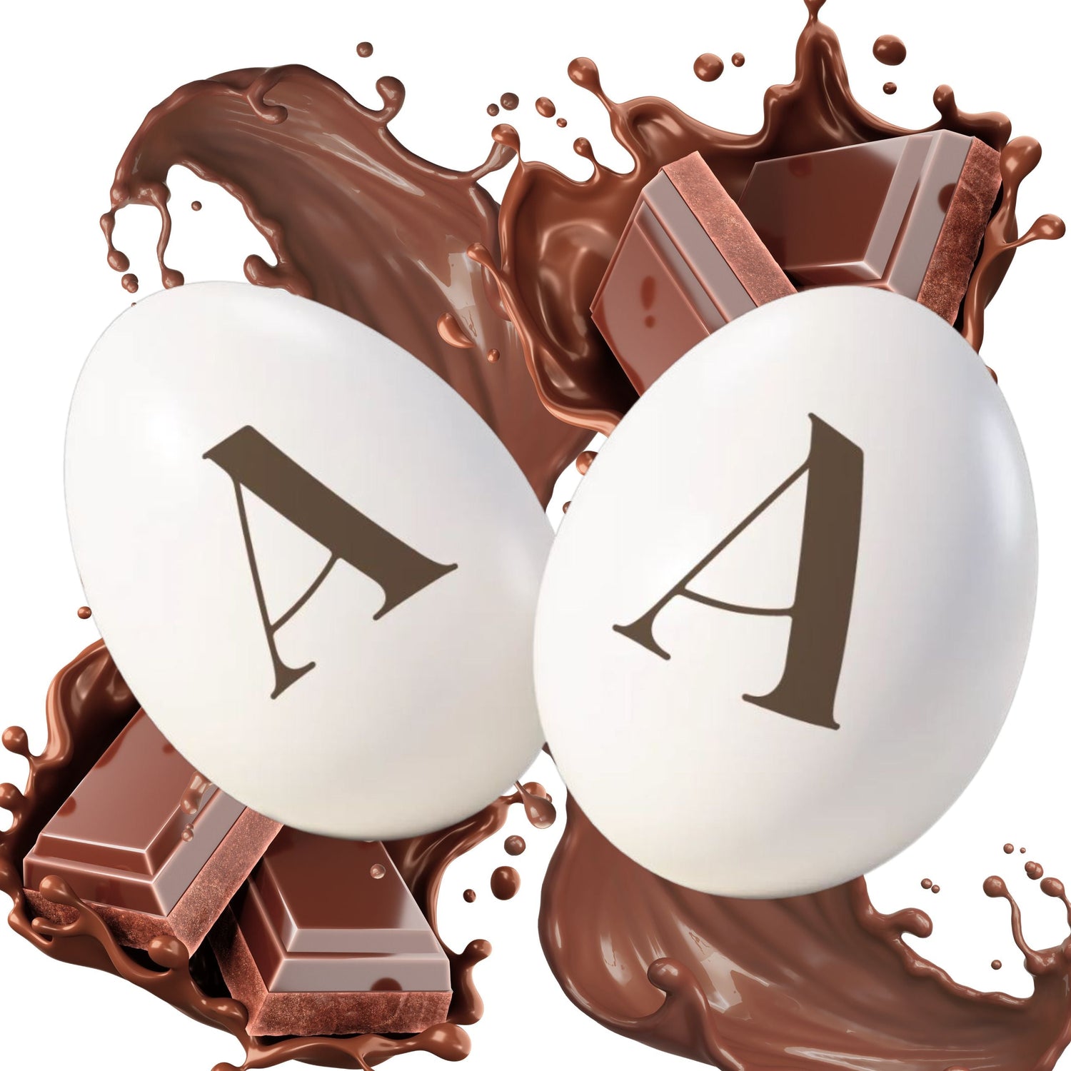 Schokomandeln mit Buchstaben