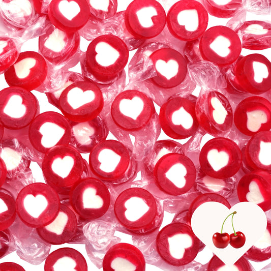 0,5kg Herzbonbons rot mit weiss