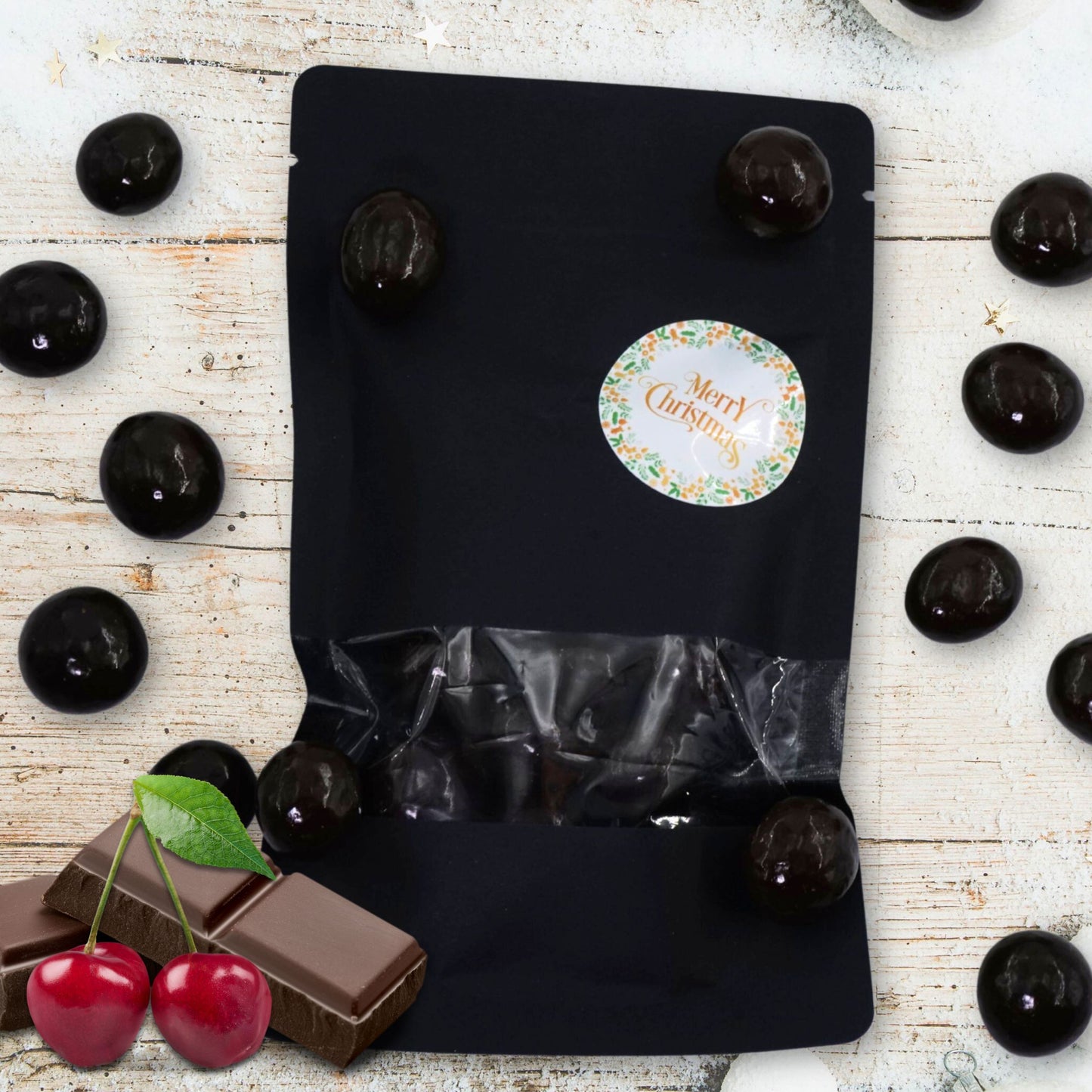 EinsSein Geschenk Weihnachten mit Schokokirsche | Süßigkeiten Weihnachten 100g | Nikolaus Geschenk | Kleinigkeiten für Kollegen Freunde Nachbarn | Schokolade zum Advent | Weihnachtsschokolade