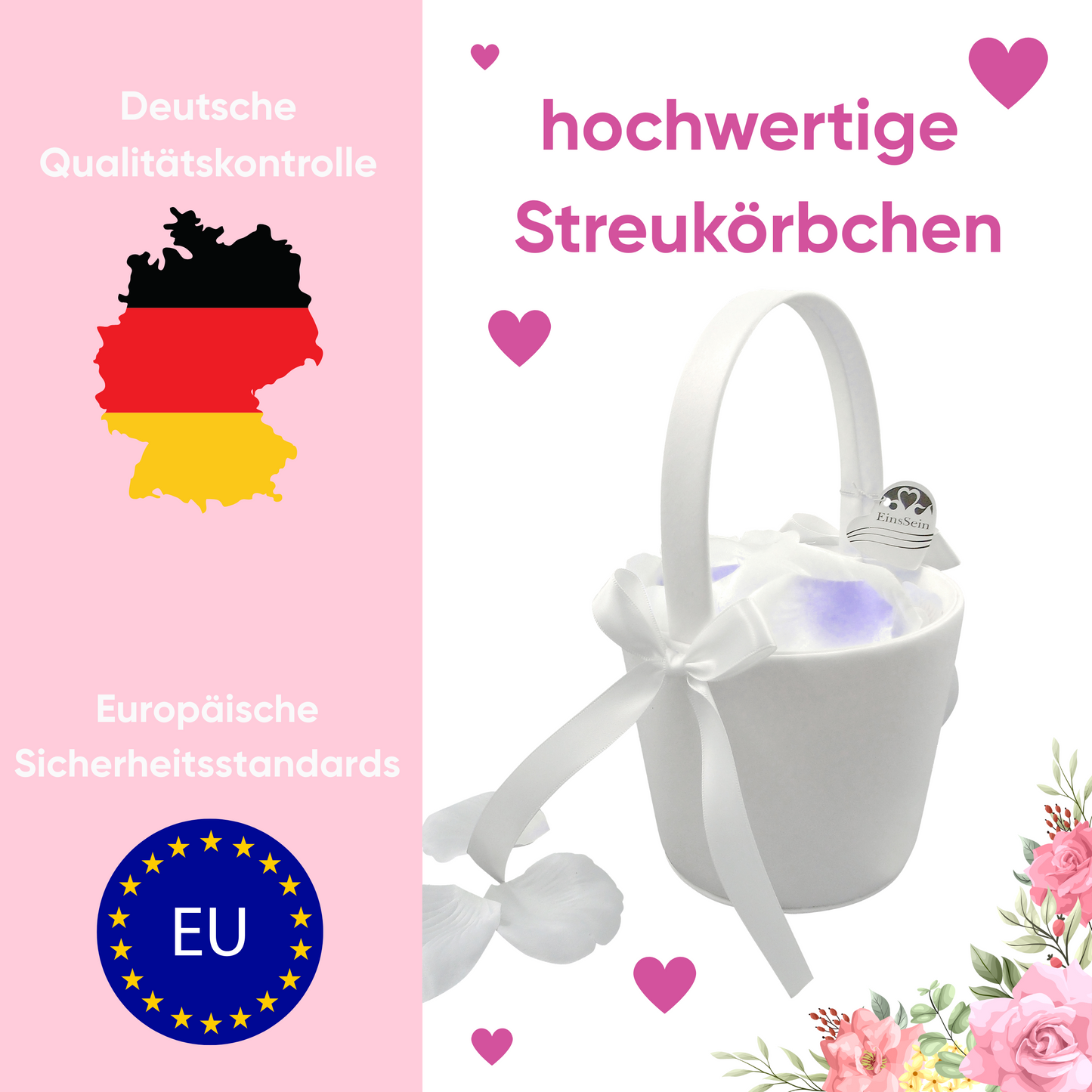 2x Streukörbchen Anna 17x26x13 creme