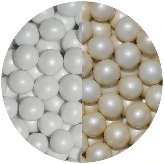 0,7kg Crispy Schokoperlen Mix large weiss-creme pearl