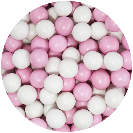0,7kg Crispy Schokoperlen Mix large weiss-rosa pearl