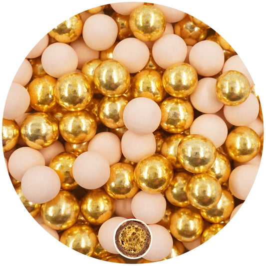 0,7kg Crispy Schokoperlen Mix large aprikot-gold glanz