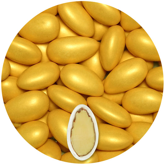 0,5kg Hochzeitsmandeln Nobile gold metallic matt