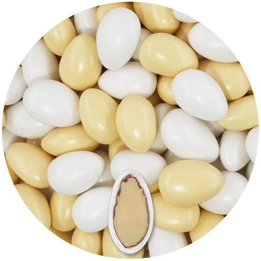 1kg Hochzeitsmandeln Conchiglia Mix weiss-creme pearl