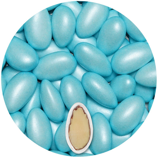 0,5kg Hochzeitsmandeln Conchiglia hellblau pearl