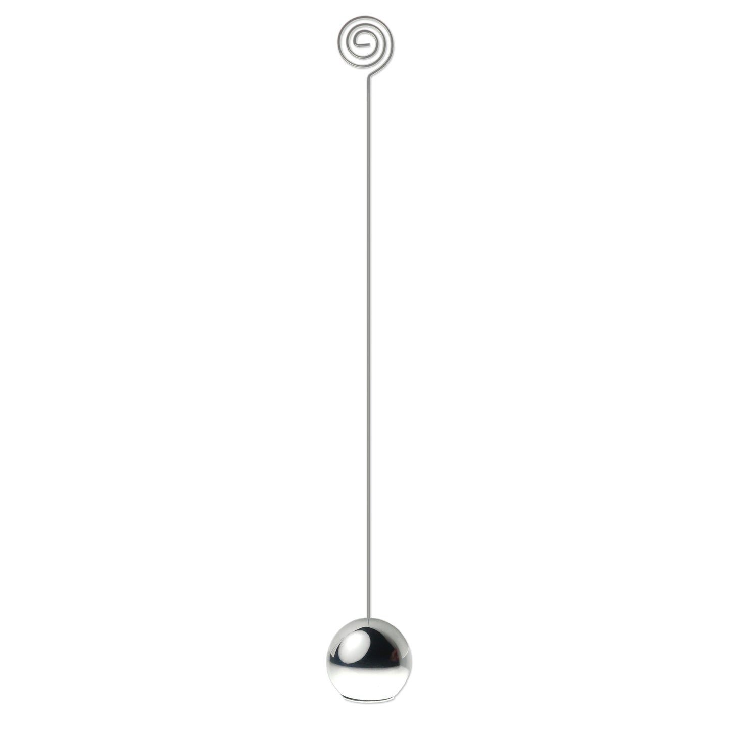1x Tischkartenhalter Kugel chrom