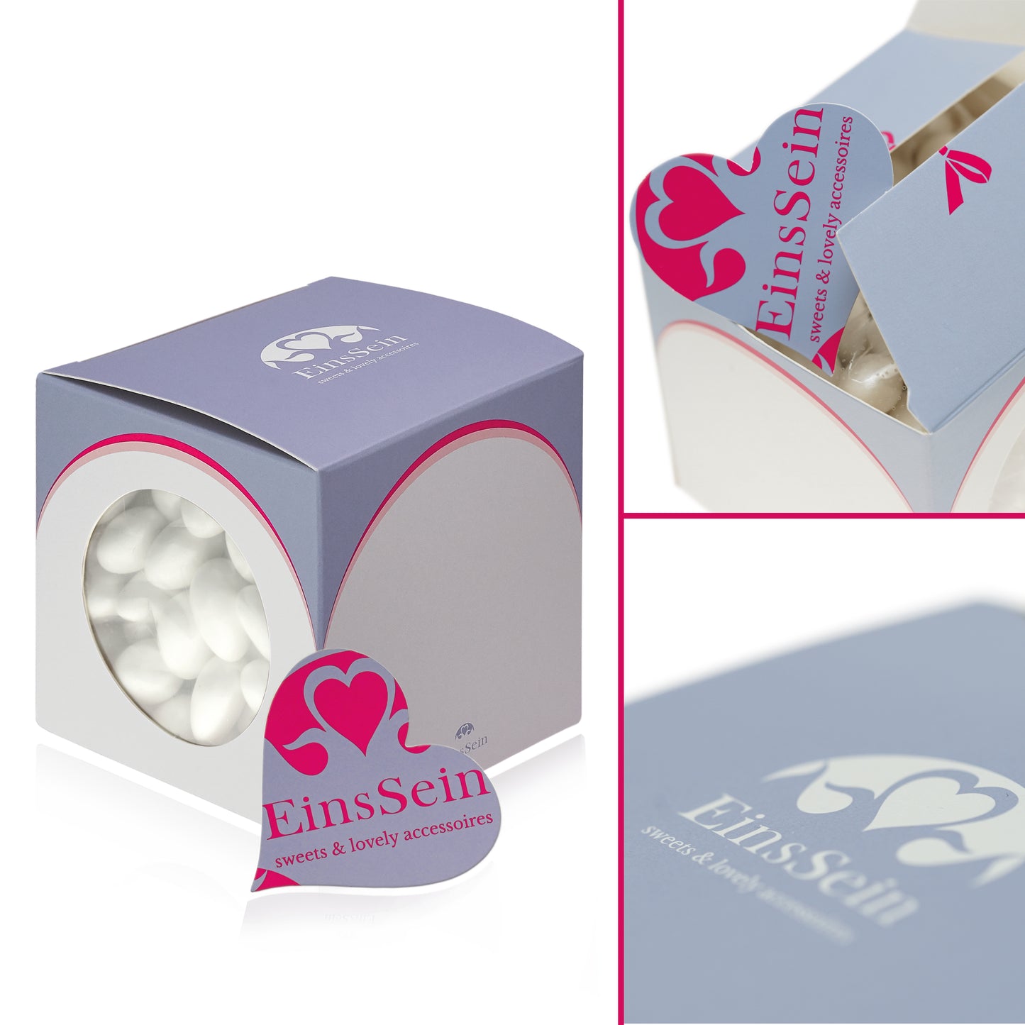 0,5kg Schokomandeln Double Schokolade weiss matt