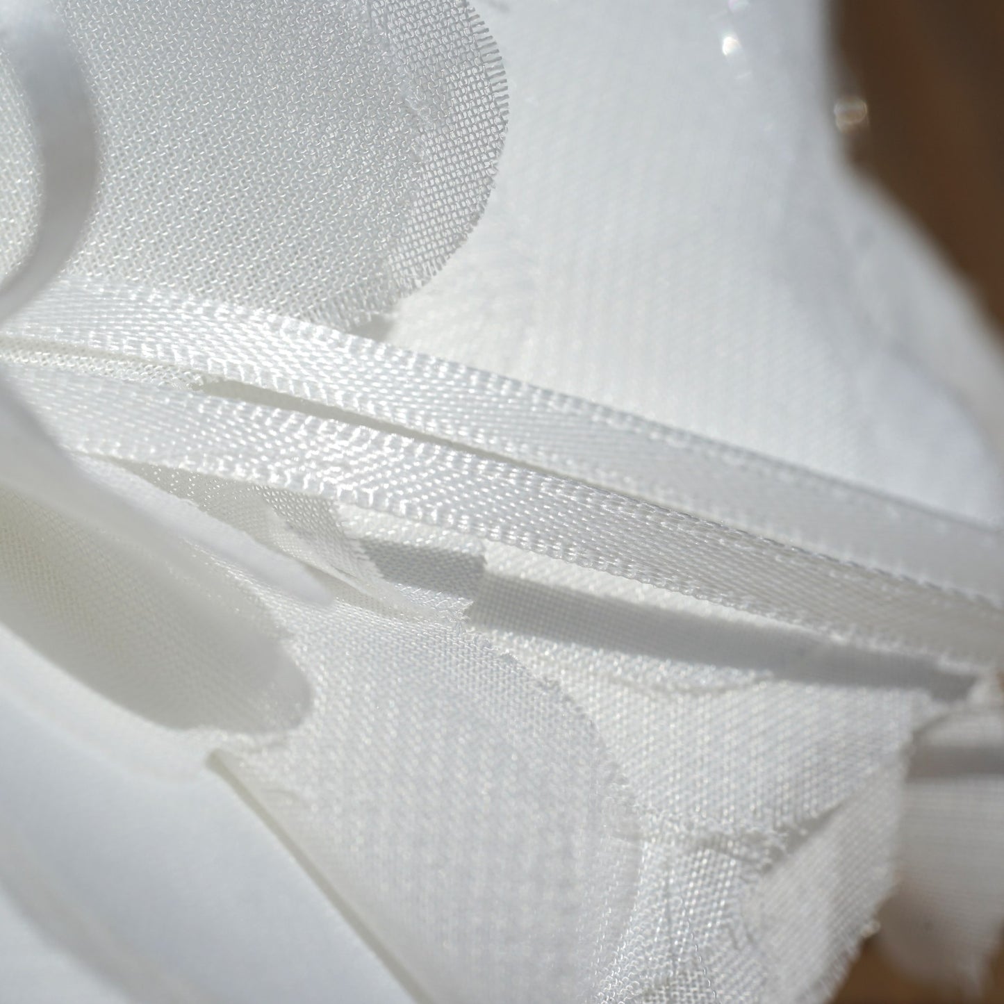 1x Ringkissen Blume 15x15 klein creme