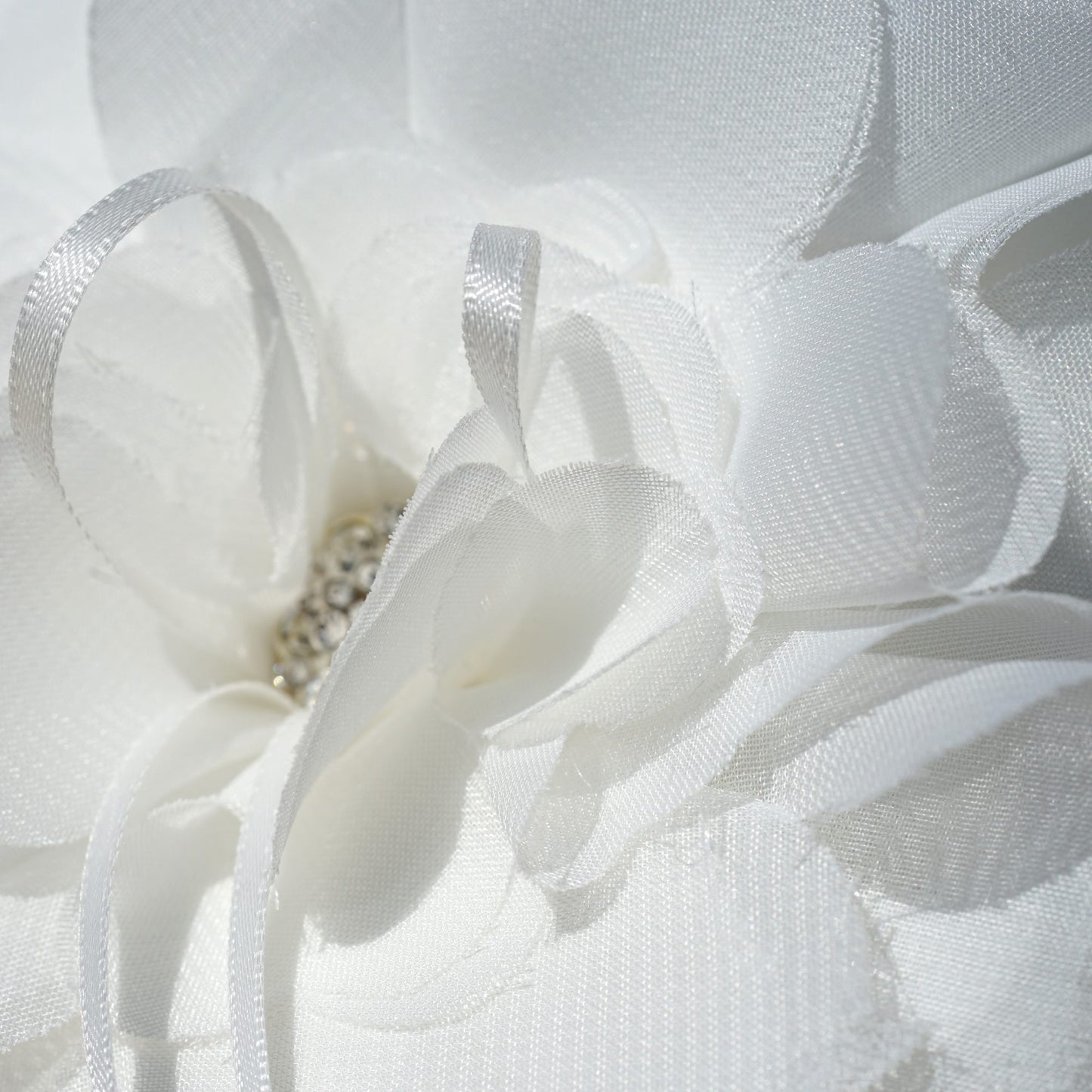 1x Ringkissen Blume 15x15 klein creme