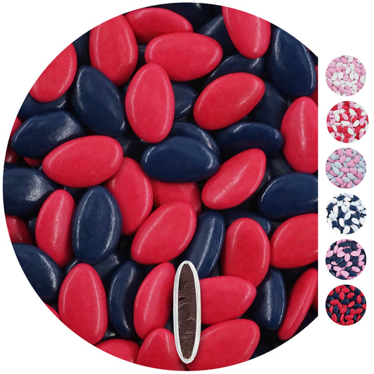 1kg Schokodragees Mix pink-dunkelblau