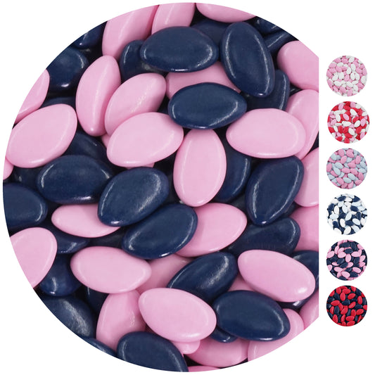 1kg Schokodragees Mix rosa-dunkelblau