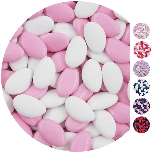 1kg Schokodragees Mix weiss-rosa