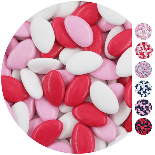 1kg Schokodragees Mix weiss-rosa-pink
