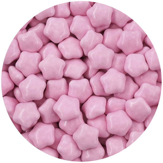 0,5kg Schokolinsen Sterne Schokosterne rosa glanz