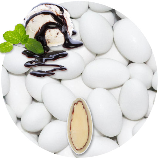 0,5kg Schokomandeln Stracciatella weiss matt
