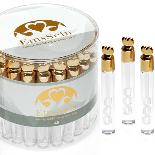48x Seifenblasen Hochzeit Lovegläschen Box gold high gloss