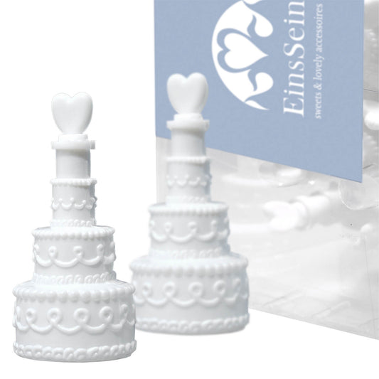 48x Seifenblasen Hochzeit Torte Box weiss