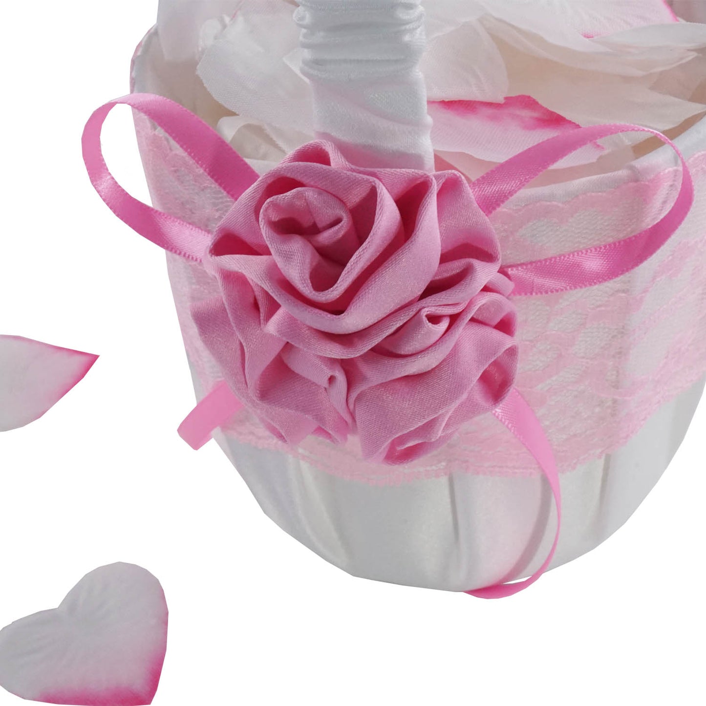 Streukörbchen Hochzeit Flower Rosé – 2er Set Blumenkörbchen Rosa