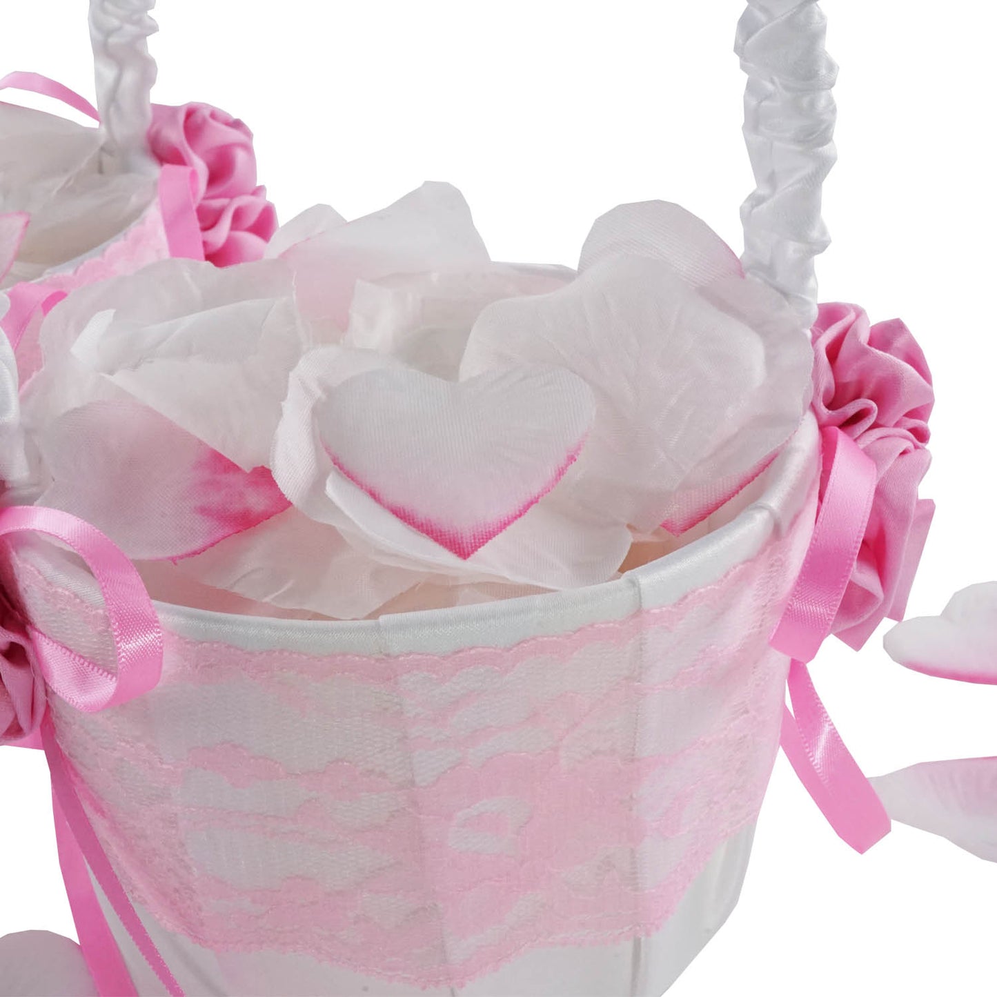 Streukörbchen Hochzeit Flower Rosé – 2er Set Blumenkörbchen Rosa
