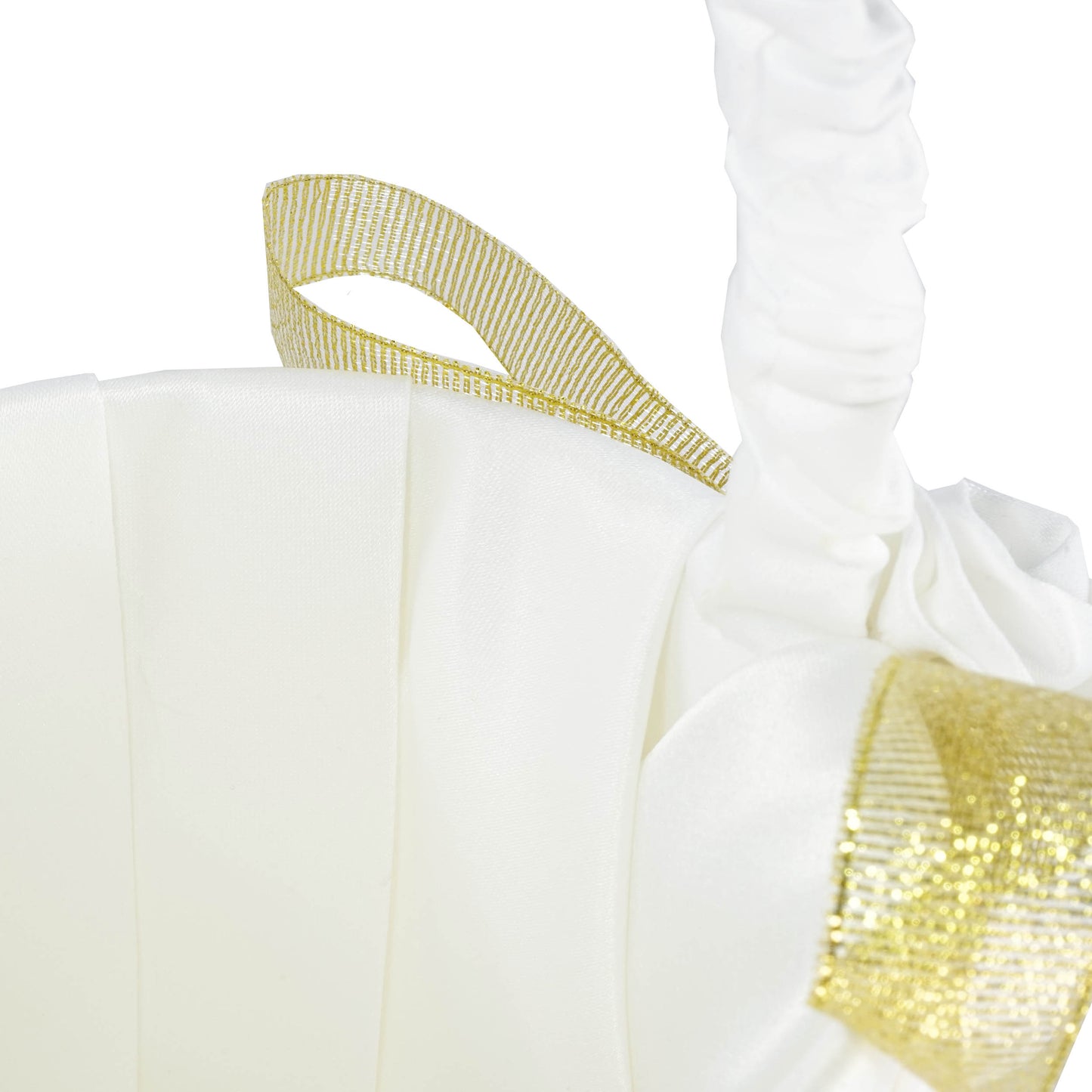 Streukörbchen Hochzeit Golden Flower Creme – 2er Set Blumenkörbchen