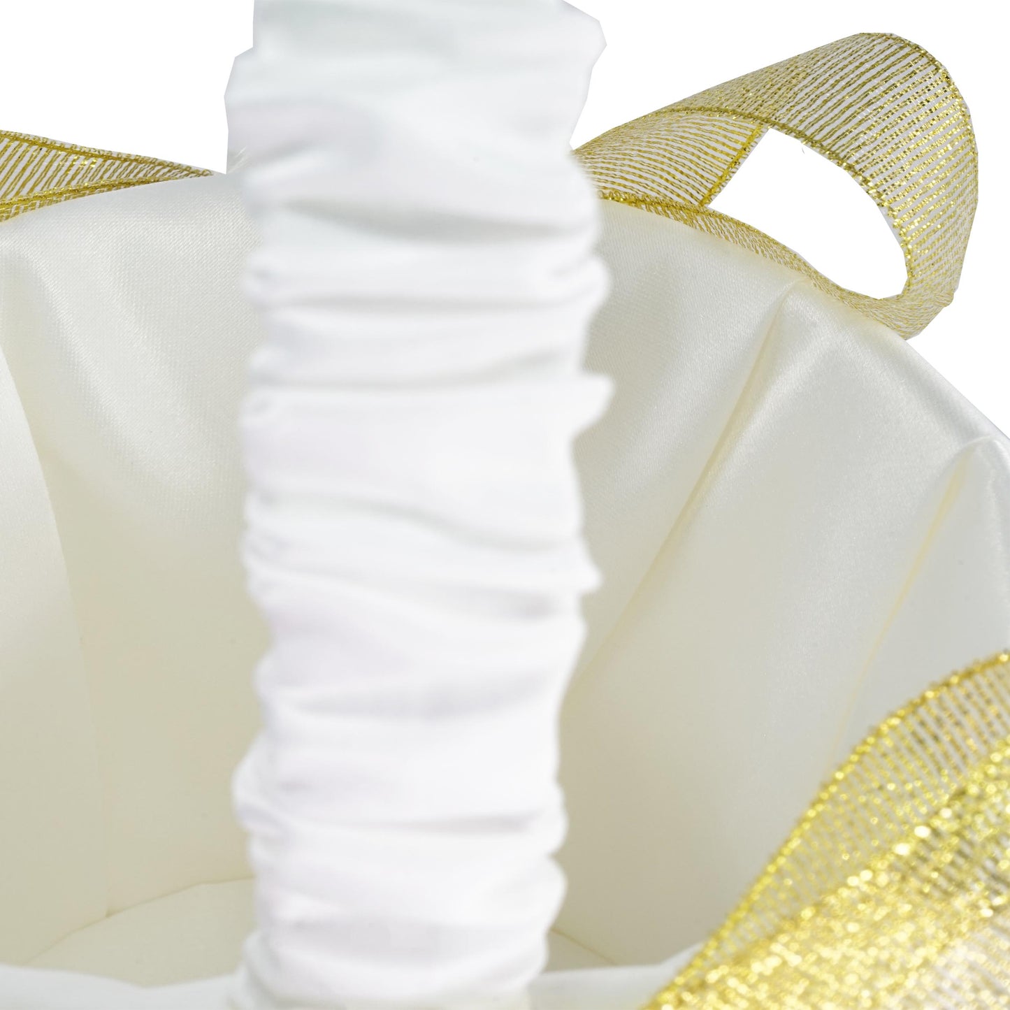 Streukörbchen Hochzeit Golden Flower Creme – 2er Set Blumenkörbchen
